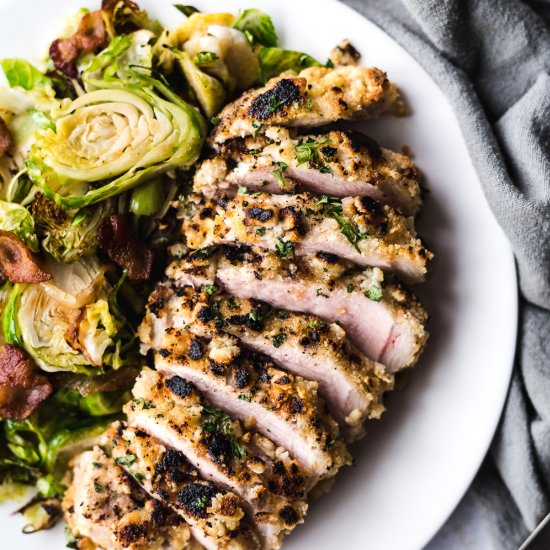 Paleo Macadamia-Crusted Pork Chops