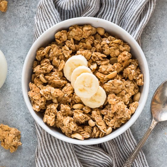 Perfect Peanut Butter Granola