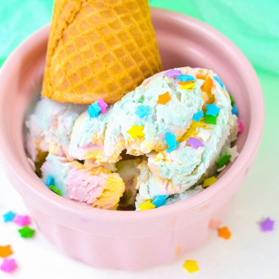 Easy Unicorn Vanilla Ice Cream