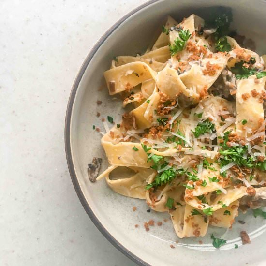 Mushroom Pappardelle Pasta