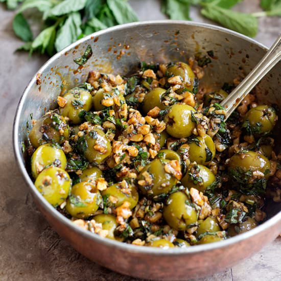 Marinated Olives with Walnuts