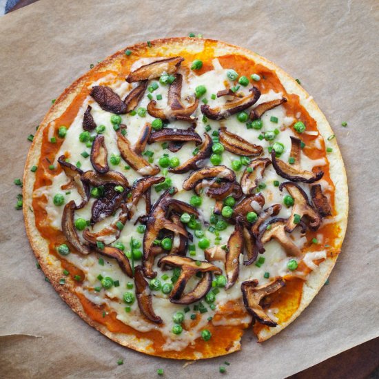 Pumpkin, Shiitake and Gruyere Pizza