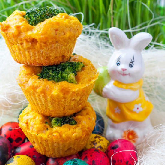 Easter 2018! Muffins from broccoli!