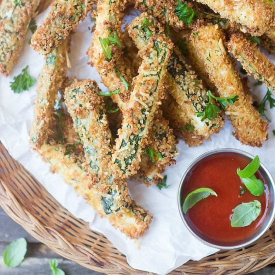 Healthy “Fried” Zucchini