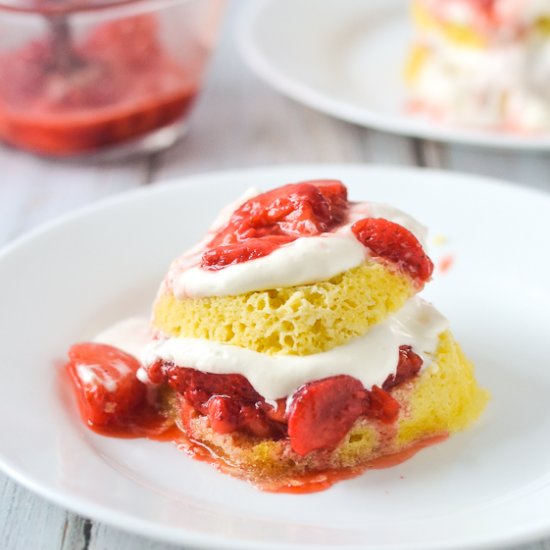 Microwave Strawberry Shortcake