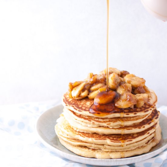 Easy Bananas Foster Pancakes