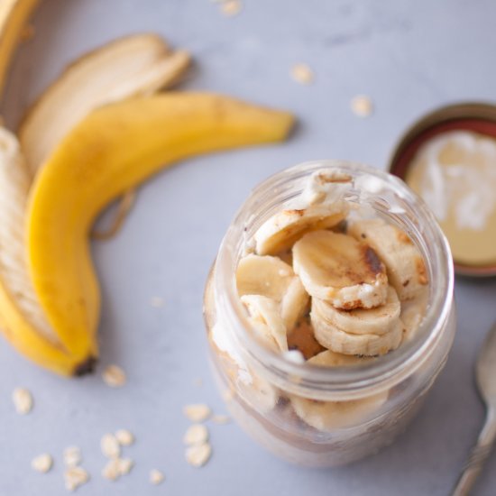 Peanut Butter Banana Overnight Oats