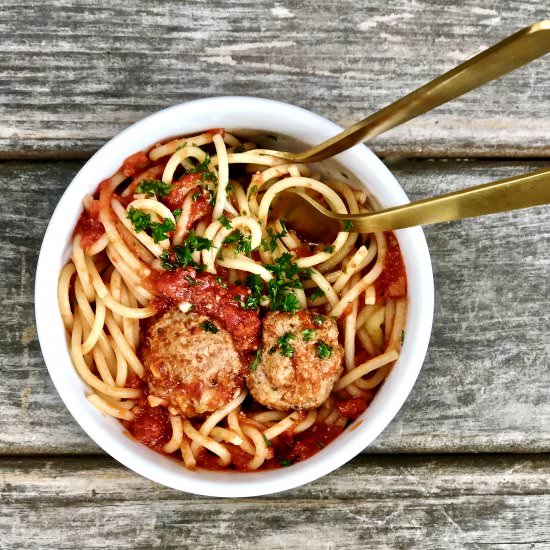 Meatballs And Tomato Sauce