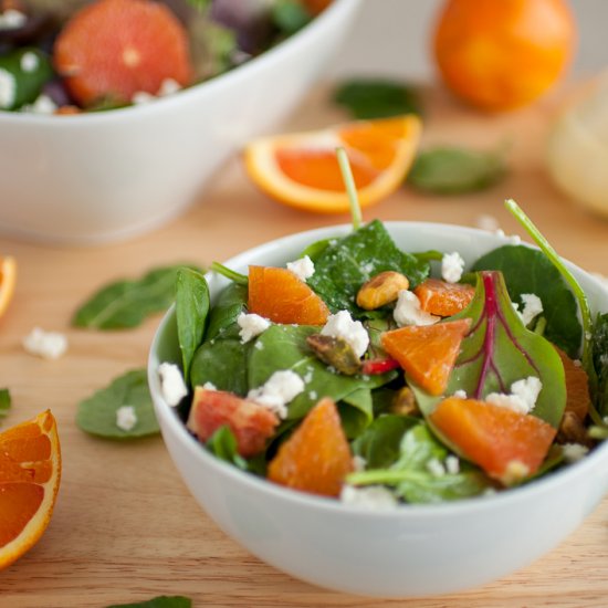 Orange Feta Pistachio Salad