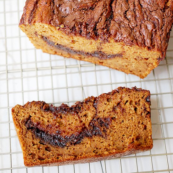 Whole wheat pumpkin Nutella bread