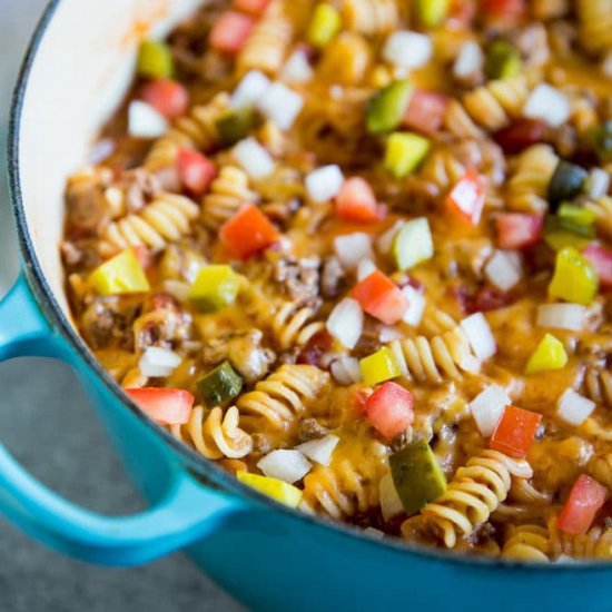 One Pot Cheeseburger Casserole