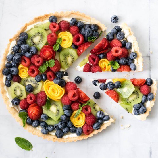 Fruit Tart with Almond Crust