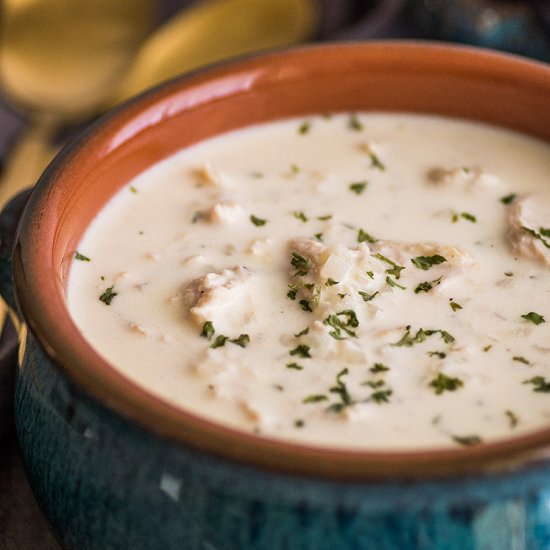 Keto Chicken Soup for Two