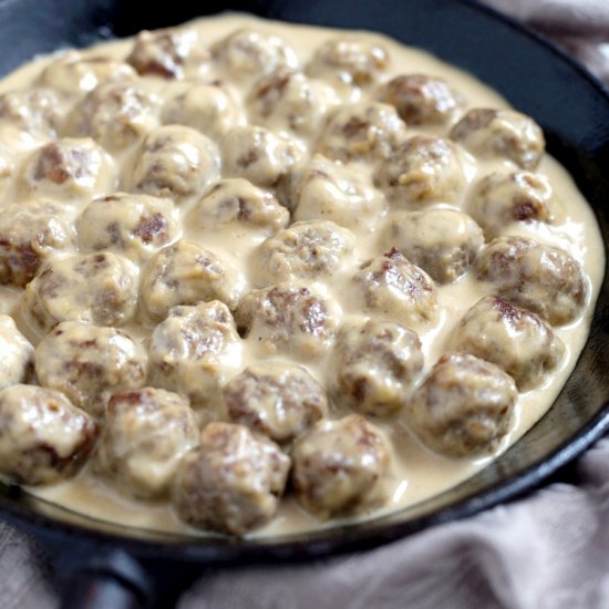 Swedish meatballs in cream sauce