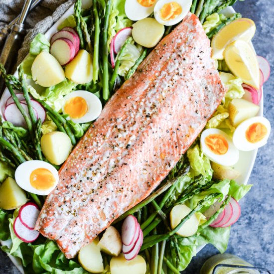 Big Batch Salmon Nicoise Salad