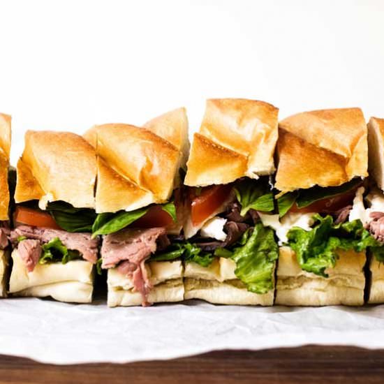 Caprese Roast Beef Sandwiches