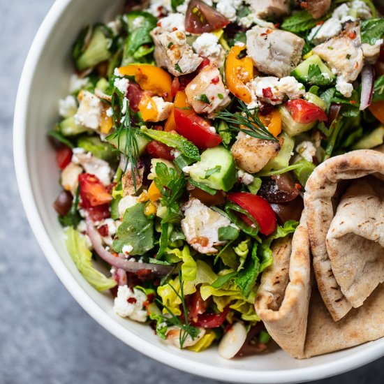 Chopped Chicken Shawarma Salad