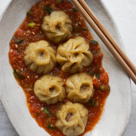 Spiced Turkey Momos