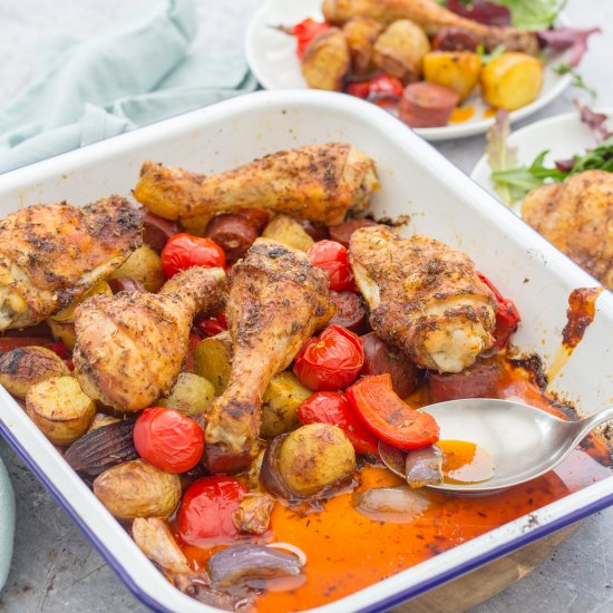 Spanish Style Chicken Traybake