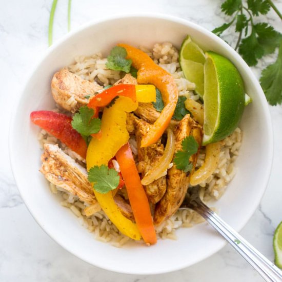 Chicken Fajita Meal Prep Bowls