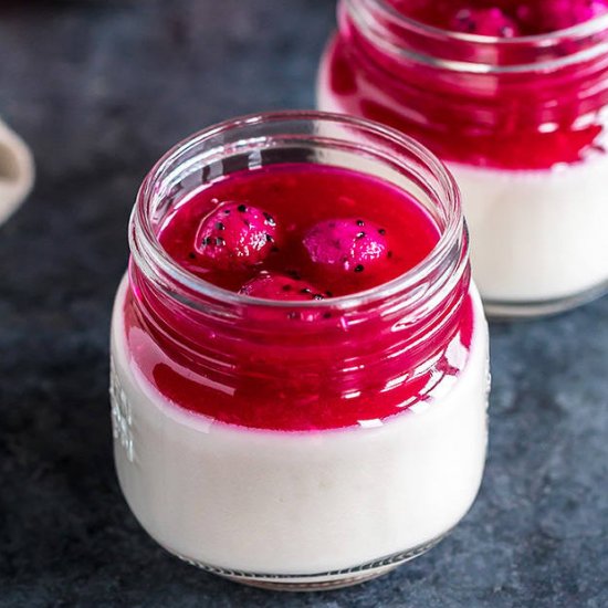 Vegan Dragon Fruit Panna Cotta