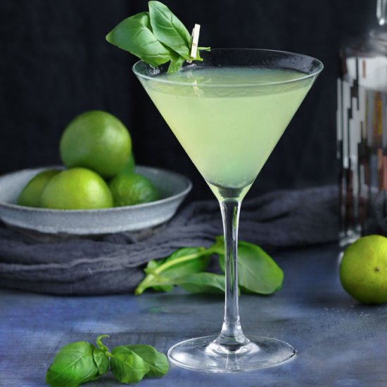 Basil Vodka Gimlet