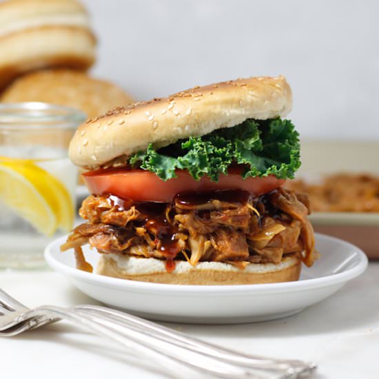 BBG Vegan Pulled “Pork” Sandwich