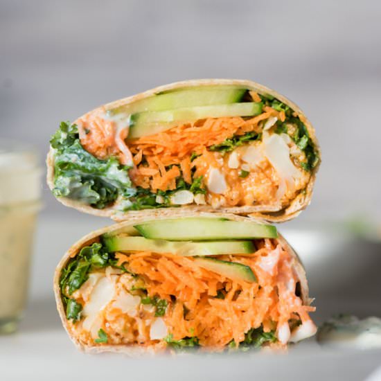 Buffalo Cauliflower Wraps