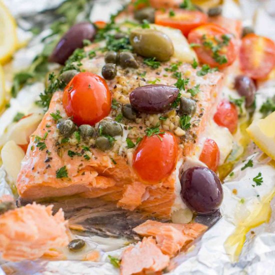 Mediterranean Salmon Foil Packets