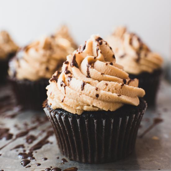 Chocolate Peanut Butter Cupcakes