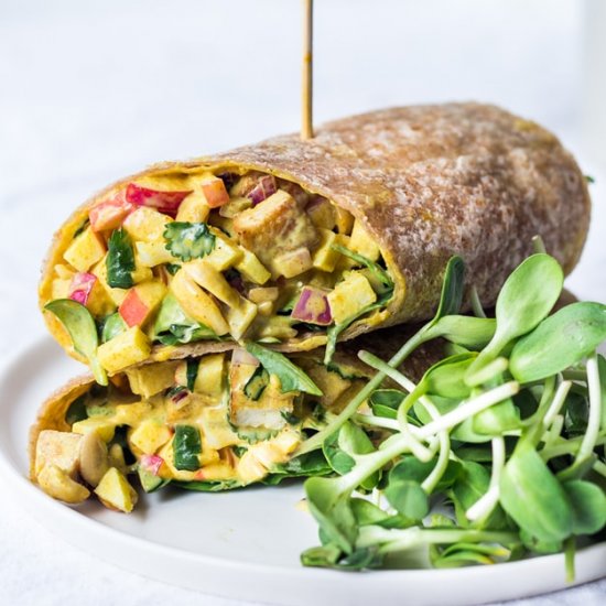 vegan Curry Tofu Wrap