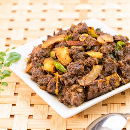 Kerala Beef Fry (Buffalo Meat Fry)