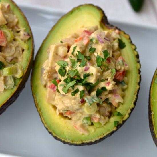 Chicken Salad Stuffed Avocados