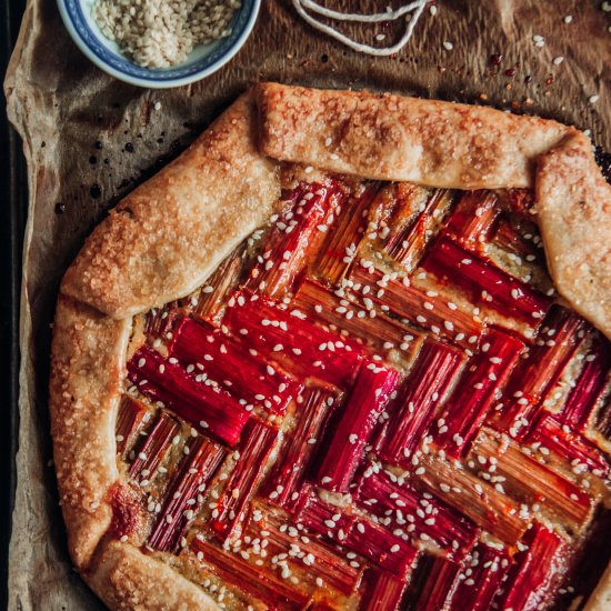 Vegan Rhubarb Galette