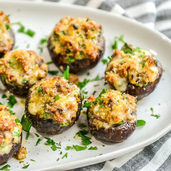 Sausage Stuffed Mushrooms