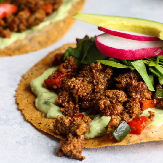 PALEO BEEF TOSTADAS