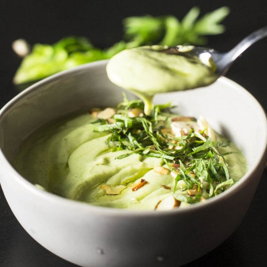 CREAMY AVOCADO, MINT, AND ARUGULA