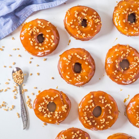 Vanilla Donuts with Caramel Glaze