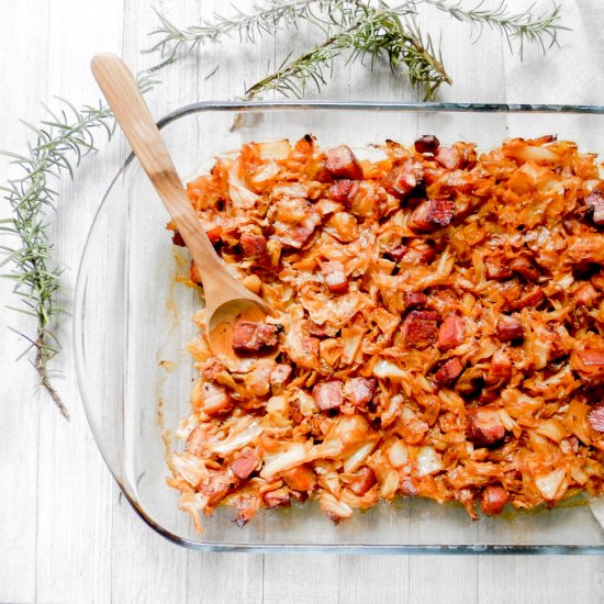 Bacon Cabbage Bake