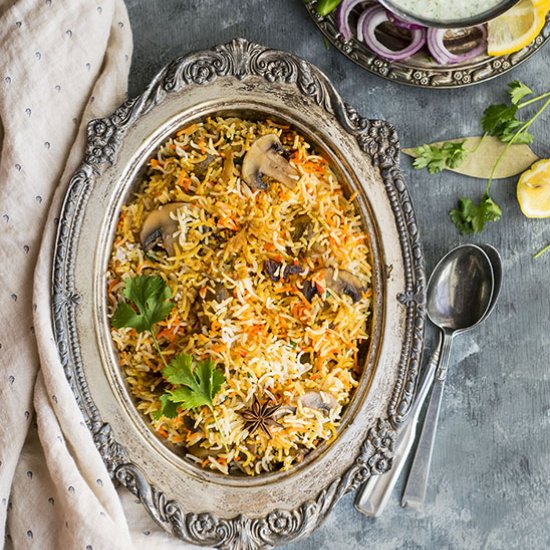 Instant Pot Mushroom Biryani