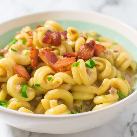 InstantPot Bacon Cheeseburger Pasta