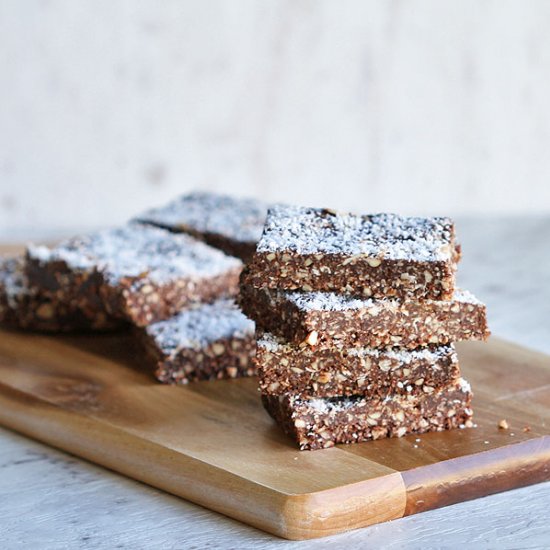 No Bake Chocolate Coconut Slice