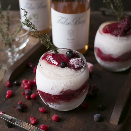 Rosé, Berry and Thyme Slush