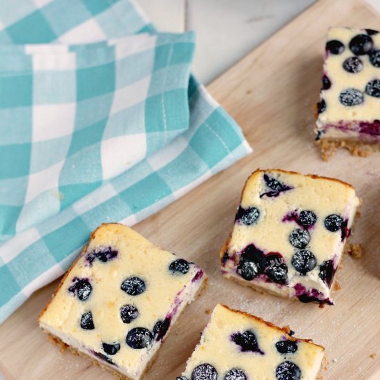 Blueberry Orange Cheesecake Bars