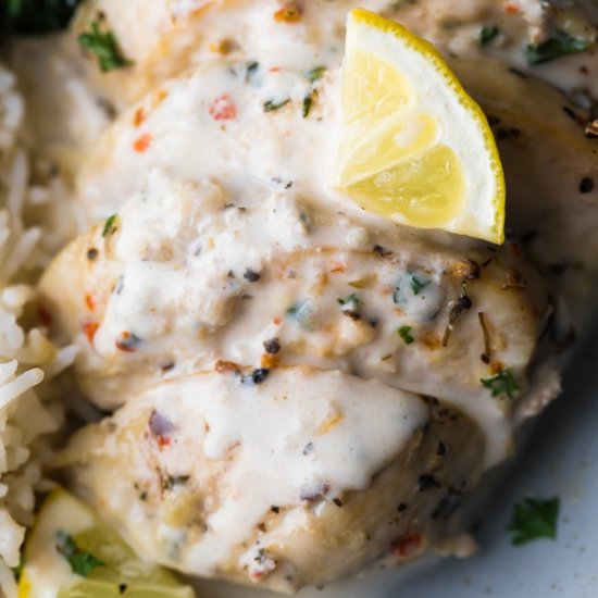 IP Creamy Lemon Chicken Breasts