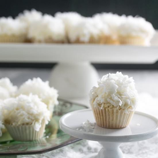 Teeny Tiny Coconut Cupcakes