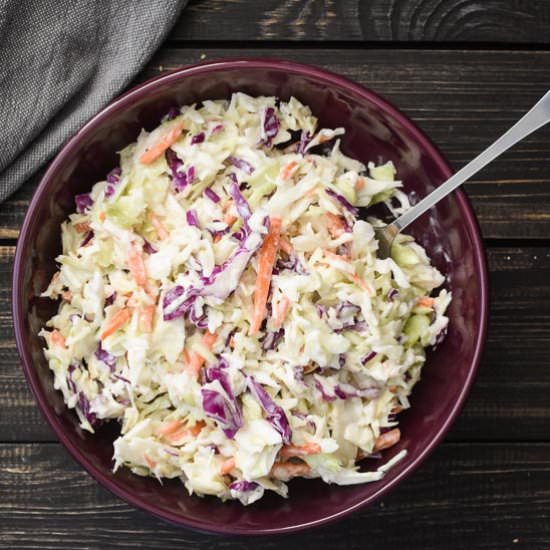 Healthy Creamy Coleslaw