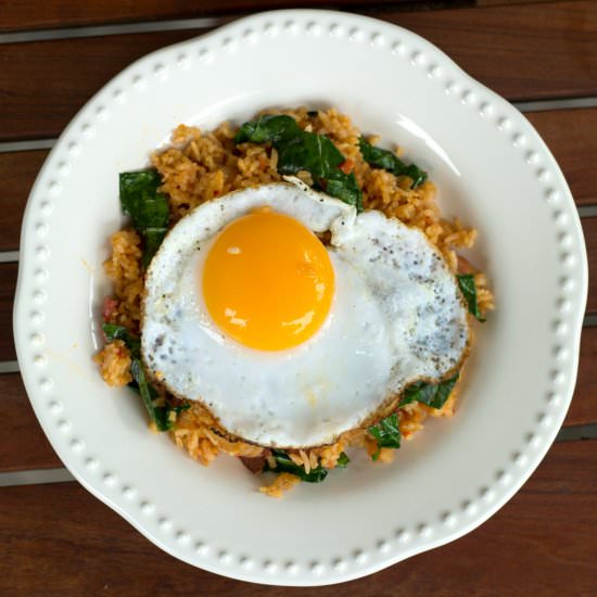 Kimchi Fried Rice With Kale