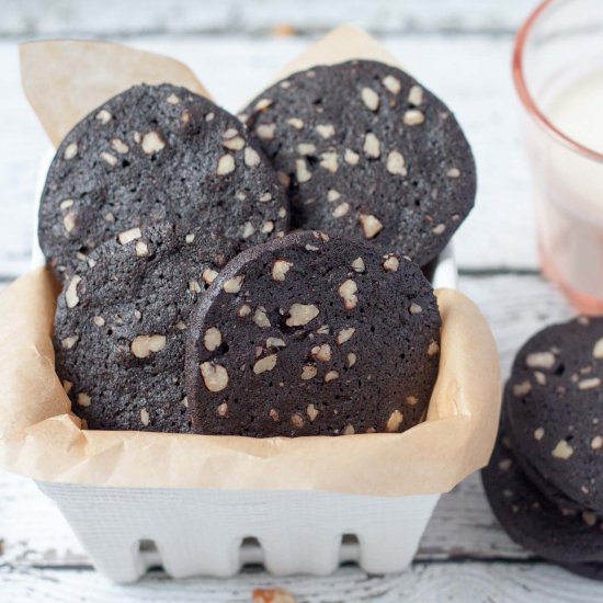 Black Cocoa-Pecan Cookies