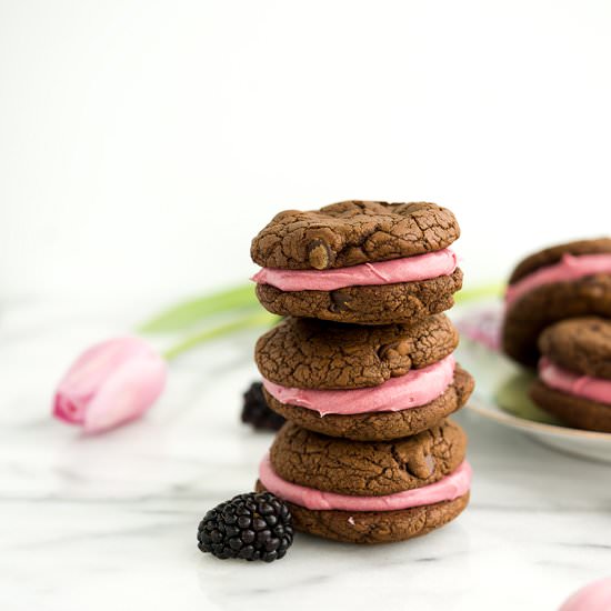 Blackberry Buttercream Cookies